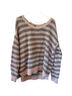 Free People 100% Cotton Stripes Gray Pink Casual Sweaters Size M - photo 1