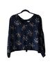Anama 100% Rayon Floral Black Long Sleeve Blouse Size XS - photo 1