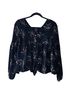Anama 100% Rayon Floral Black Long Sleeve Blouse Size XS - photo 2