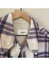 Isabel Marant 75% Wool 20% Polyamide 5% Polyester 100% Cotton Plaid Purple Pink Coat Size S - photo 4