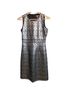 Tory Burch Graphic Silver Black Cocktail Dress Size 2 - photo 2