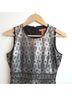 Tory Burch Graphic Silver Black Cocktail Dress Size 2 - photo 4