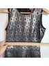 Tory Burch Graphic Silver Black Cocktail Dress Size 2 - photo 8