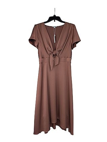 Baltic Born Poppy Satin Midi Cocktail Dress (view 1)