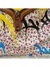 L.A.M.B. Floral Graphic Yellow Blue Leather Shoulder Bag One size - photo 3