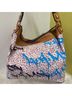 L.A.M.B. Floral Graphic Yellow Blue Leather Shoulder Bag One size - photo 13