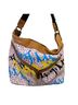 L.A.M.B. Floral Graphic Yellow Blue Leather Shoulder Bag One size - photo 1