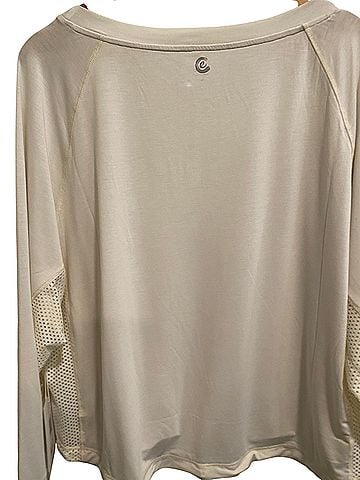 Johnny Was Calme Effect mesh contrast pullover Long Sleeve Top (view 2)