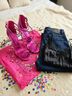 Shoedazzle 100% Polyurethane Pink Heels Size 8 1/2 - photo 4