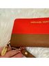 MICHAEL Michael Kors 100% Leather Solid Red Orange Leather Wallet One size - photo 9