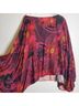 Natori 100% Viscose Floral Multi Color Blouse Size XL - photo 5