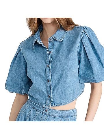Jonathan Simkhai Standard Short Sleeve Button-Down Shirt (view 1)