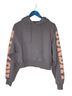 ROTATE 100% Cotton Gray Pink Pullover Hoodie Size M - photo 1