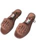 Maje 100% Leather Brown Sandals Size 6 1/2 - photo 4
