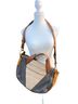 Oryany 100% Leather Color Block Tan Brown Gray Leather Crossbody Bag One size (estimated) - photo 2