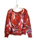 Maeve Floral Red Pink Purple Black Pullover Sweater Size XL - photo 1