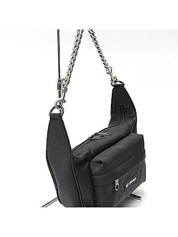 Balenciaga Balenciaga BALENCIAGA Labor Medium Chain Shoulder Bag 741080 Nylon Metal Black (view 2)