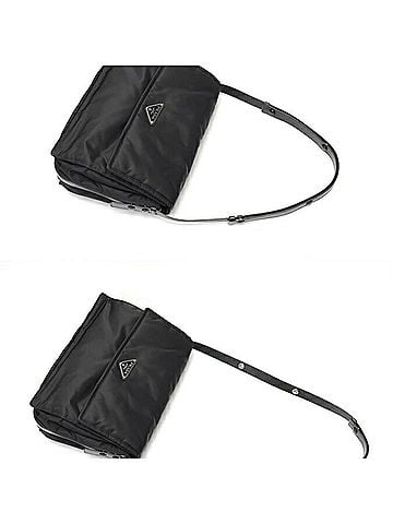 Prada Prada PRADA Re-Nylon Large Padded Shoulder Bag 1BD256 Nylon Leather Black (view 2)