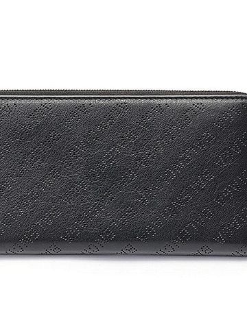 Balenciaga Balenciaga Round Zip Continental Wallet 594317, Perforated Leather, Black (view 2)