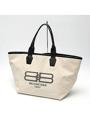 Balenciaga Balenciaga Jumbo Tote Bag 689271 Canvas Leather Natural Black (view 1)
