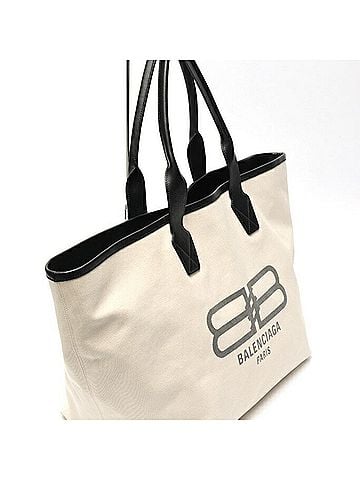 Balenciaga Balenciaga Jumbo Tote Bag 689271 Canvas Leather Natural Black (view 2)