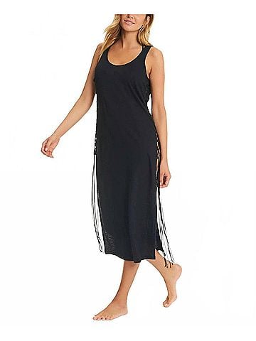 Red Carter Tie Side Maxi Cover Up (view 1)
