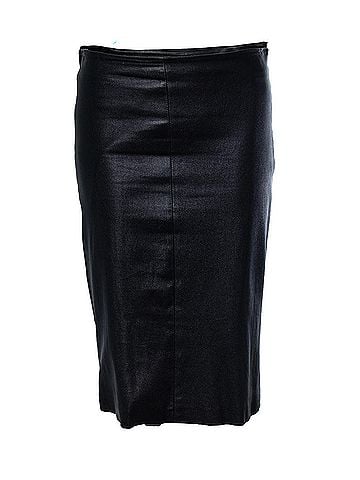 The Row The Row, leather midi skirt with zipper (view 1)