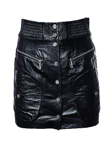 Philipp Plein Philipp Plein, coated leather skirt (view 1)