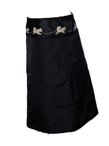 Prada Prada, Nylon skirt in black with ponyskin (view 2)
