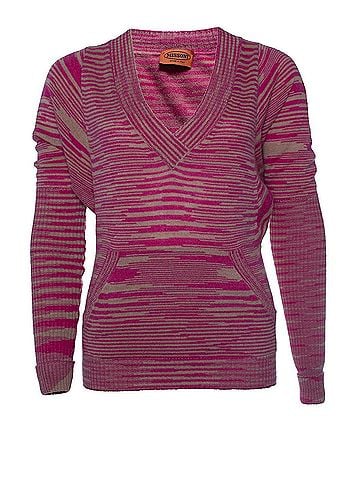 Missoni Missoni, striped sweater in pink and beige (view 1)