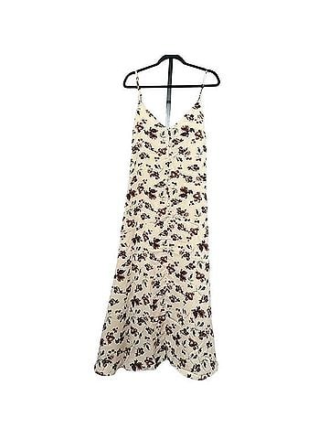 Zenobia Floral Maxi Dress - Taupe Cocktail Dress (view 1)