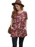Lularoe Floral Multi Color Short Sleeve Blouse Size M - photo 1