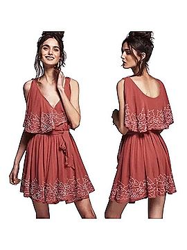 Free People Sylvia Beaded Wrap Dress Casual Dress (view 2)