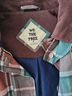 Free People 100% Cotton 100% Polyester Plaid Green Brown Jacket Size M - photo 3