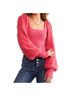 Free People Solid Pink Pullover Sweater Size M - photo 1