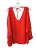 Trina Turk Solid Red Orange Sleeveless Blouse Size S - photo 1
