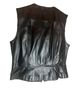 Ann Taylor 100% Leather 100% Acetate Black Vest Size M - photo 2