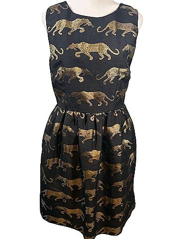 EyeDoll Anthropologie Panthere Cocktail Dress (view 1)