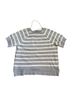 Lane Bryant Stripes Gray White Short Sleeve Top Size 18 - photo 2