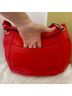 MICHAEL Michael Kors 100% Leather Solid Red Orange Shoulder Bag One size - photo 3