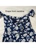 LUCCA 100% Polyester Floral Blue White Casual Dress Size M - photo 5