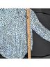 Cloth & Stone 100% Rayon Print Blue Black Long Sleeve Button-Down Shirt Size S - photo 7