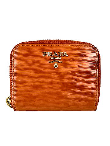 Prada Prada PRADA Wallet/Coin Purse Leather Orange Women's Free Shipping z9142 (view 1)