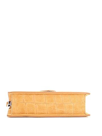 Jacquemus Le Grand Bambino Flap Bag Crocodile Embossed Suede (view 2)