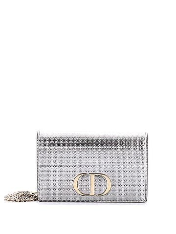 Christian Dior 30 Montaigne 2-in-1 Pouch Micro Cannage Metallic Calfskin (view 1)
