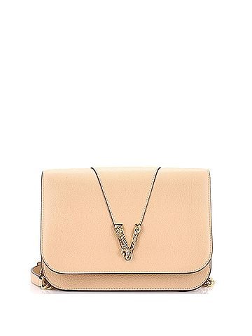 Versace Virtus Chain Flap Shoulder Bag Leather Medium (view 1)
