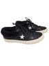 Converse 100% Leather Black White Sneakers Size 9 - photo 1