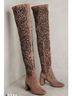 Jeffrey Campbell Floral Brown Boots Size 5 1/2 - photo 5