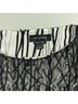 St. John 100% Silk Print Black Silver Cocktail Dress Size 4 - photo 3
