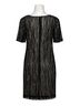 St. John 100% Silk Print Black Silver Cocktail Dress Size 4 - photo 2